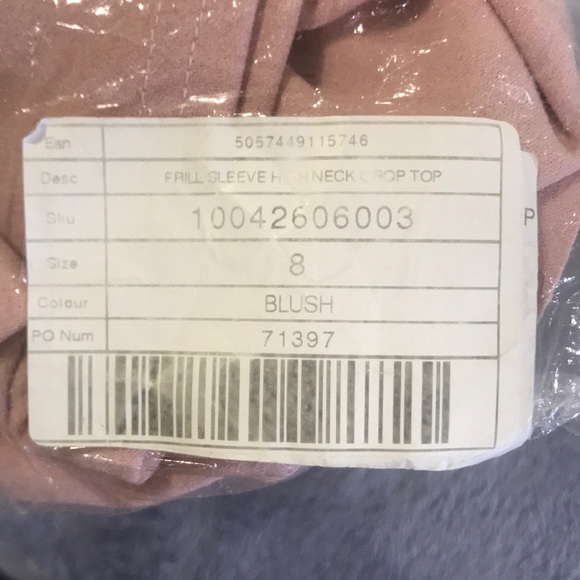 [3 for $15] Pink frill sleeve turtle neck top - Picture 4 of 4